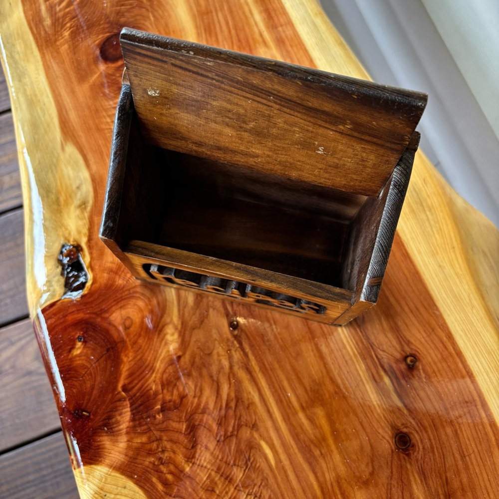 Vintage Wood Recipe Box - Picture 5 of 10